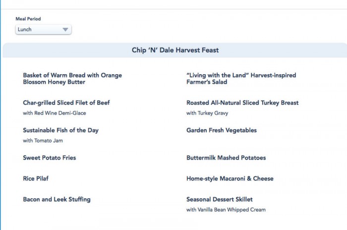 Lunch Menu for Garden Grill