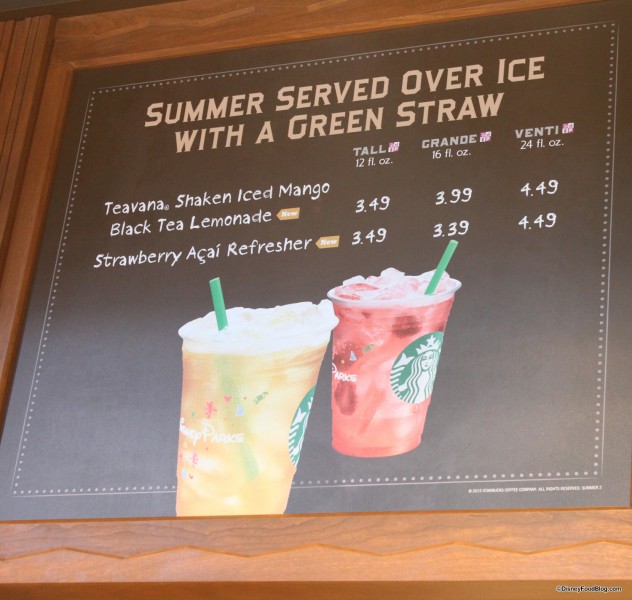 Summer Drinks Menu