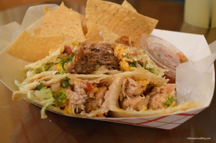 Juan and Only Tacos Cut in Half