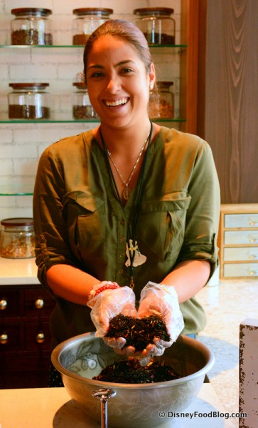 Blending Tea at Joffrey's Tea Traders Cafe