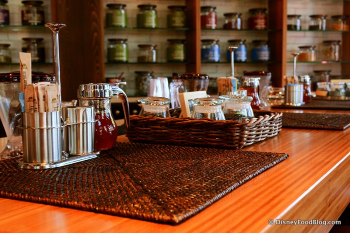 Condiments at the Tea Bar