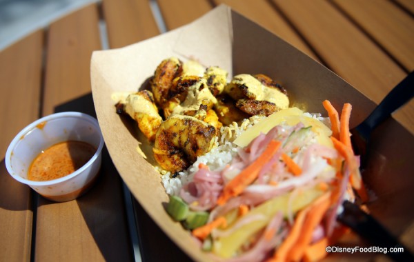 Tandoori Shrimp with Pickled Vegetables and Basmati Rice