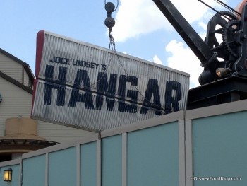 Jock Lindey's Hangar Bar sign