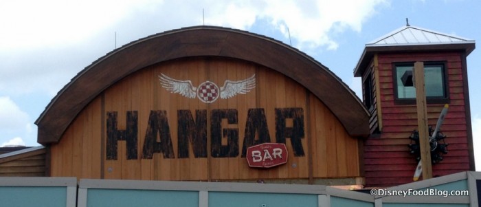 Jock Lindey's Hangar Bar under construction