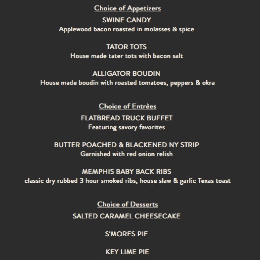 American Q Magical Dining Month Menu