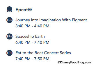 Finalized FastPass+ Selections