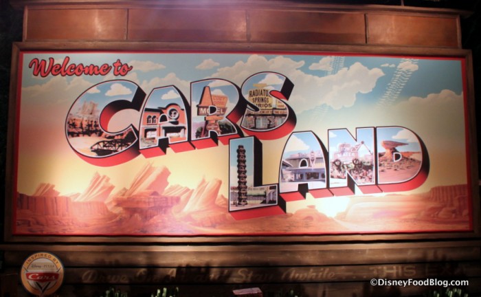 Cars Land Sign
