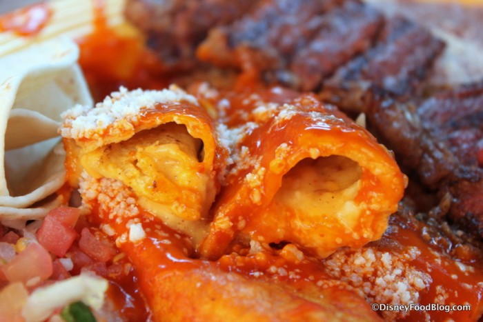 Cheese Enchiladas Cut in Half