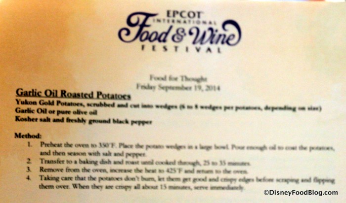 Recipe -- Click to Enlarge