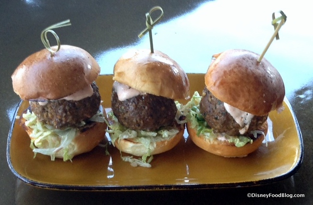 Rolling Boulder Sliders with yogurt sauce