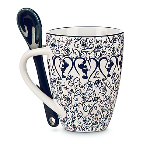 Mickey Mouse Icon Indigo Mug with Spoon