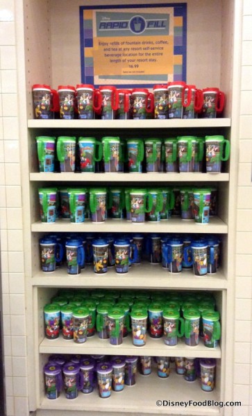 Mug Display with both New and Previous Designs