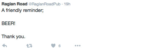 @RaglanRoadPub Twitter