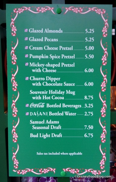 Pretzel Garden Menu