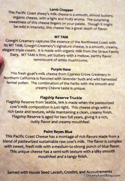 Description of Cheeses