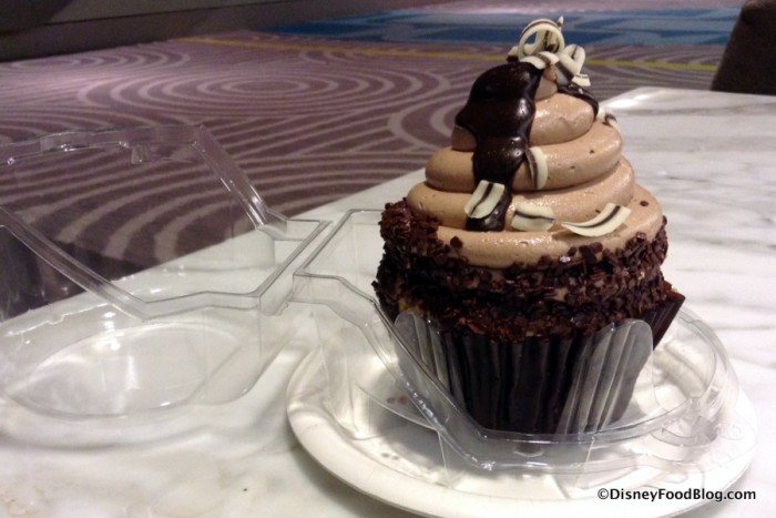 Boston Cream Cupcake in Protective Cupcake Dome