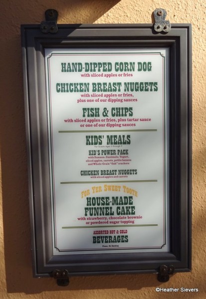 Stage Door Cafe Menu