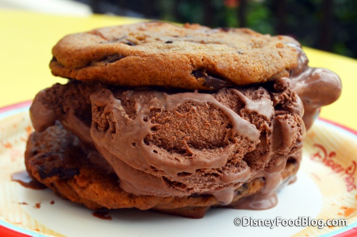Ice Cream Cookie Sandwich With Chocolate Ice Cream