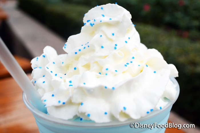 Whipped Cream On The Blue Milk Shake