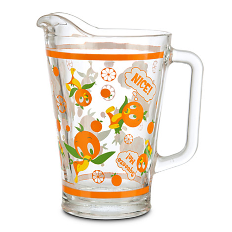Orange Bird Glass Pitcher