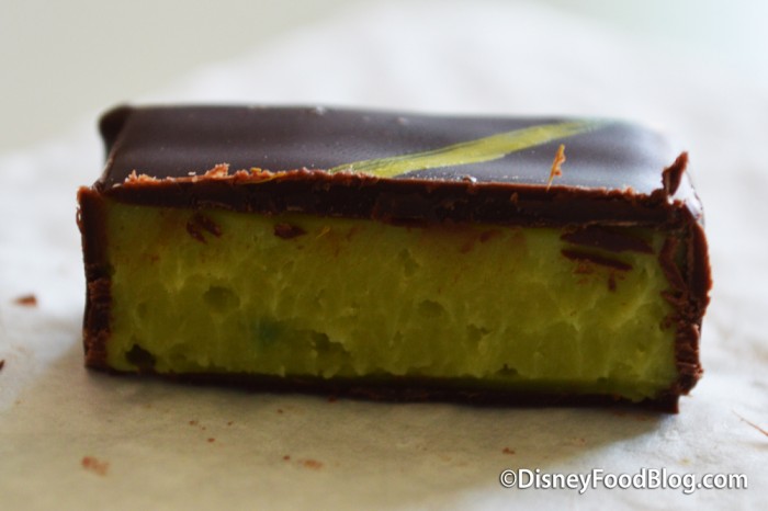 Cross-section of the Pistachio Ganache