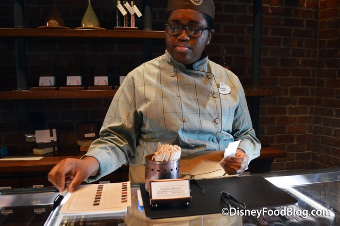 Cast Member Akira Helping Us With Our Ganache