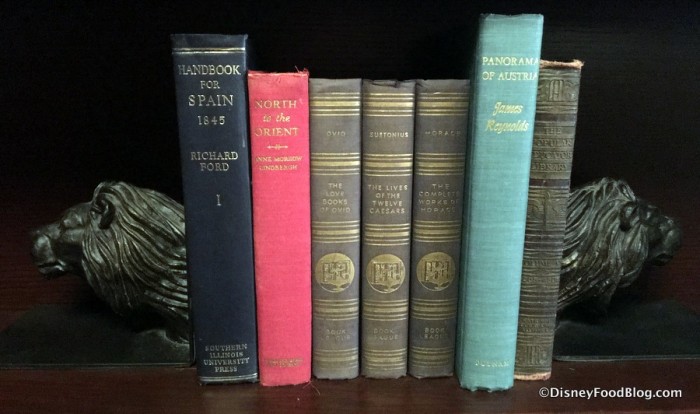 Books on the shelves