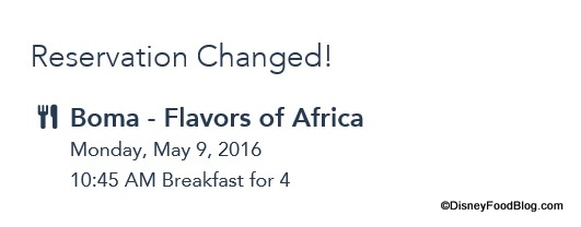 Reservation Changed! Screenshot