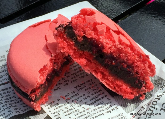 Raspberry Macaron Cross-Section