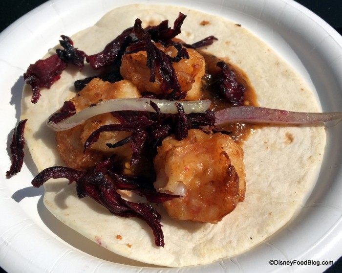 Tacos de Camaron at Jardin de Fiestas