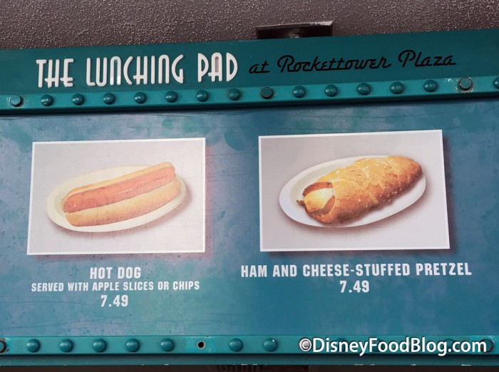 The Lunching Pad Menu