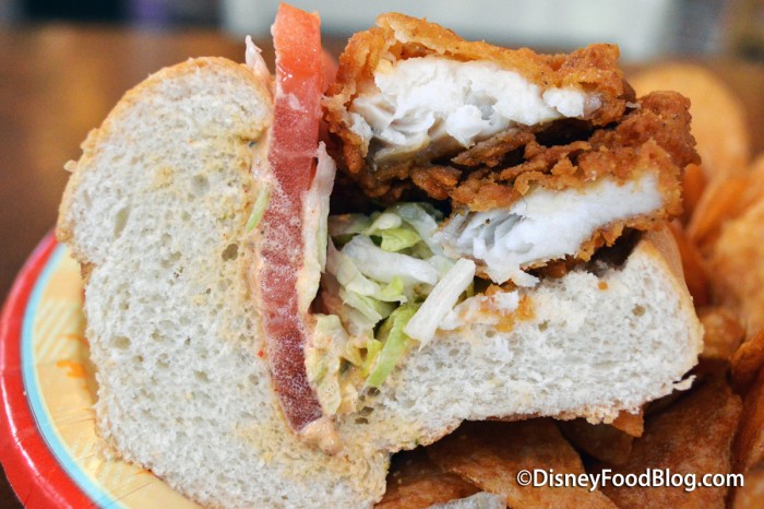 Catfish Po'Boy Cross-Section