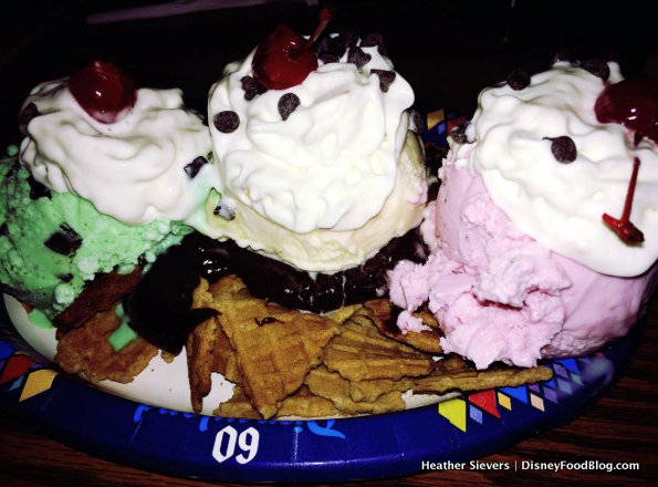 Ice Cream Nachos at The Golden Horseshoe