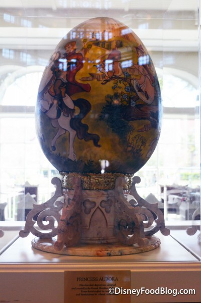 Sleeping Beauty Egg in glass case