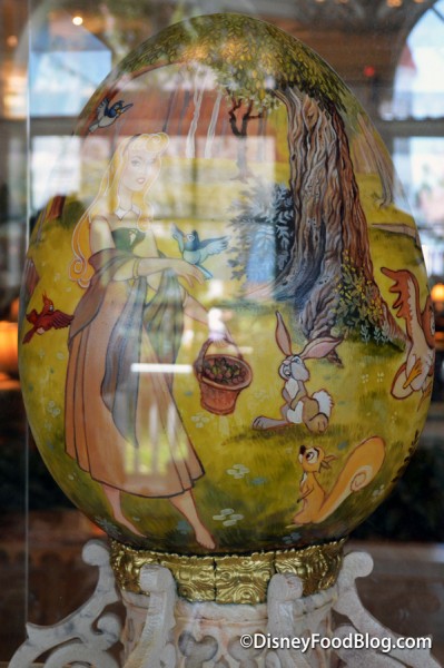 Sleeping Beauty Egg in glass case