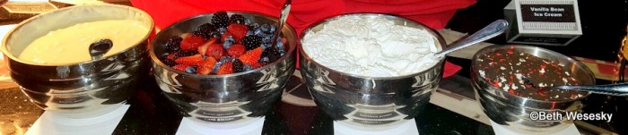 Vanilla Bean Sauce, Fresh Berries, Whipped Cream, or Mickey Galactic Dust