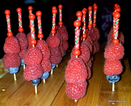 Fresh Raspberry and Blueberry Sabers