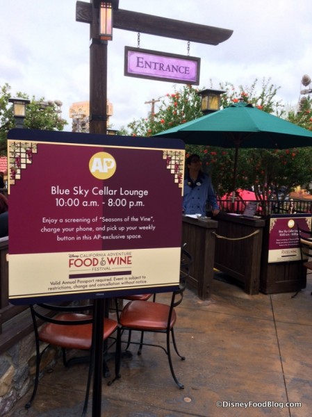 Annual Passholder Area at Blue Sky Cellar Lounge