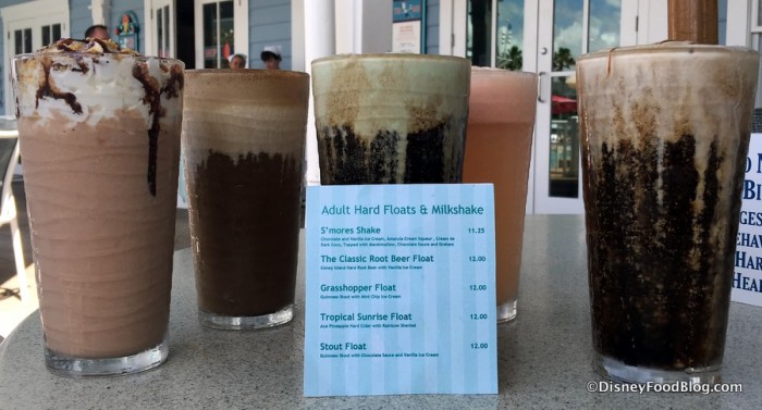 Adult Drink Menu at Beaches & Cream