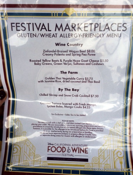 Gluten/Wheat Allergy-Friendly Items