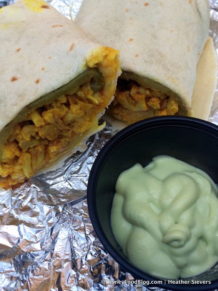 Inside Chile and Cauliflower Burrito