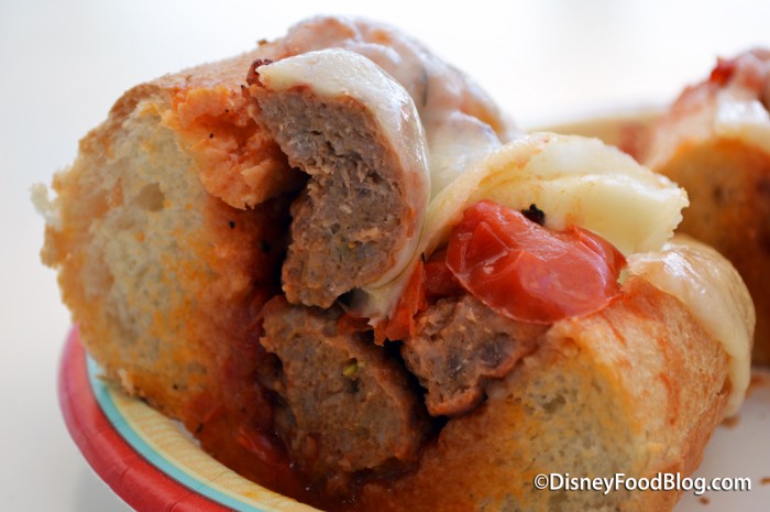 Sausage and Pepper Sandwich Cross-Section