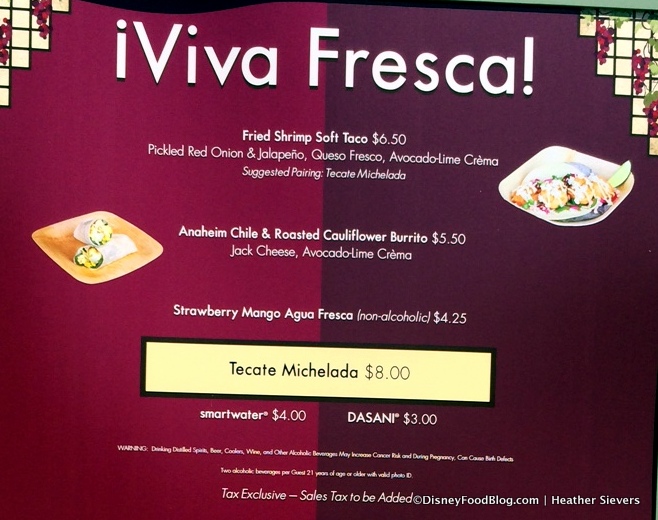 Viva Fresca Menu