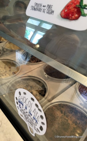 A peek at the ice cream case