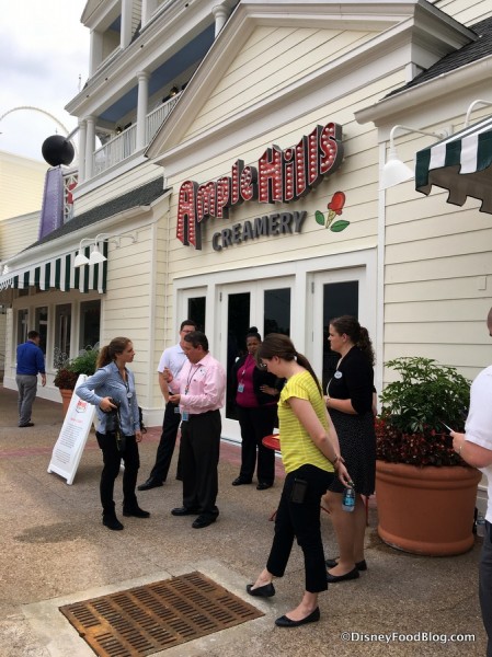 Cast Members preparing for today's Soft Opening