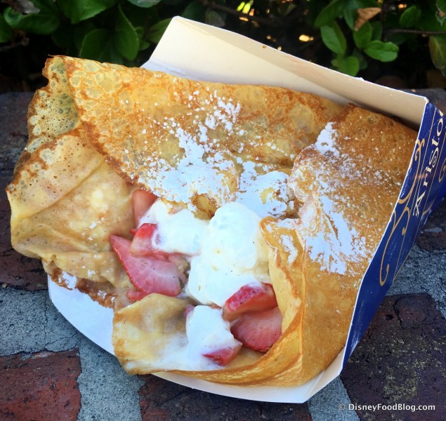 Strawberries Romanoff Crepe
