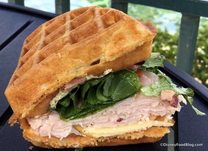 Shaved Turkey and Gouda Waffle Sandwich