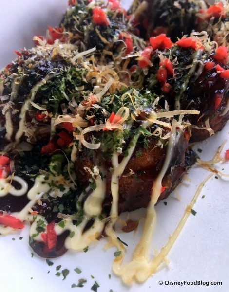 Takoyaki -- Octopus Fritters -- Up Close