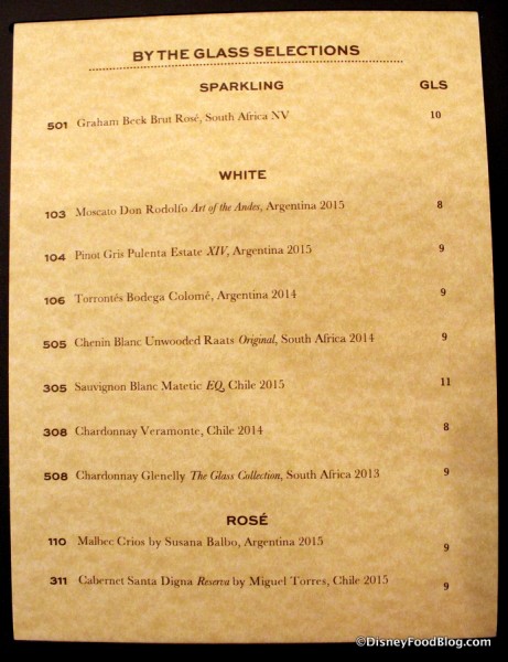Wine Menu -- Click to Enlarge