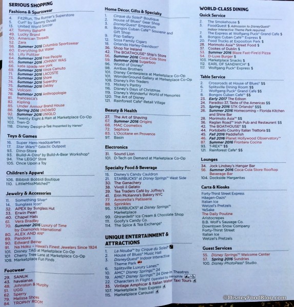 New Disney Springs Map